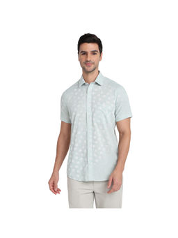 ColorPlus - Medium Green Regular Fit Half Sleeve Shirt