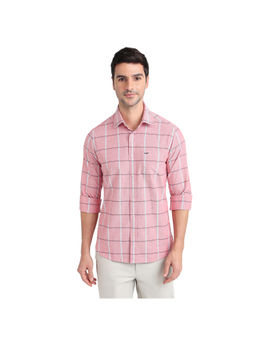 ColorPlus - Medium Pink Slim Fit Full Sleeve Shirt