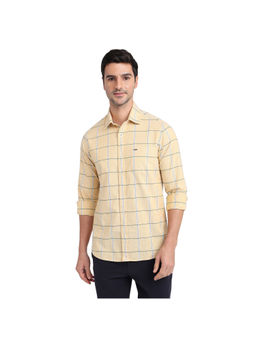 ColorPlus - Medium Yellow Slim Fit Full Sleeve Shirt