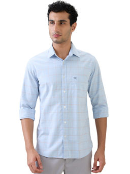 ColorPlus - Light Blue Regular Fit Full Sleeve Shirt