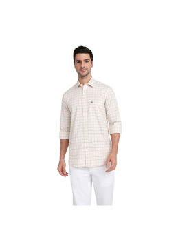 ColorPlus - Light Brown Regular Fit Full Sleeve Shirt