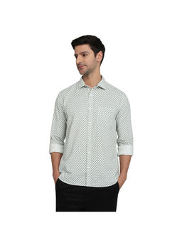 Park Avenue - Medium Green Slim Fit Full Sleeve Shirt