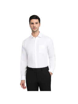 Park Avenue - White Regular Fit Full Sleeve Shirt