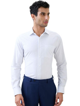 Park Avenue - White Slim Fit Full Sleeve Shirt