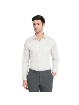 Park Avenue - Medium Beige Slim Fit Full Sleeve Shirt