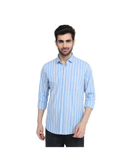 Raymond - Medium Blue Slim Fit Full Sleeve Shirt