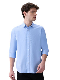 Raymond - Medium Blue Regular Fit Full Sleeve Shirt