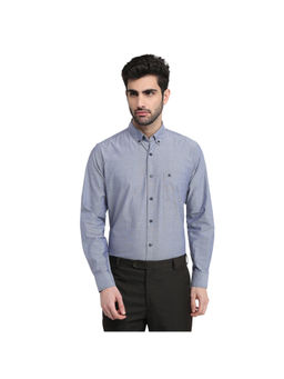 Raymond - Dark Blue Regular Fit Full Sleeve Shirt