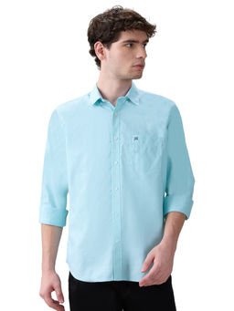 Raymond - Medium Blue Regular Fit Full Sleeve Shirt
