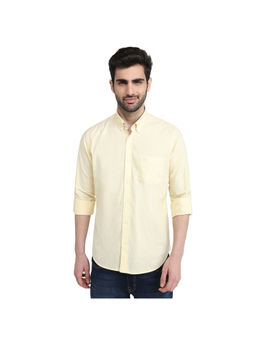 Raymond - Medium Yellow Regular Fit Full Sleeve Shirt