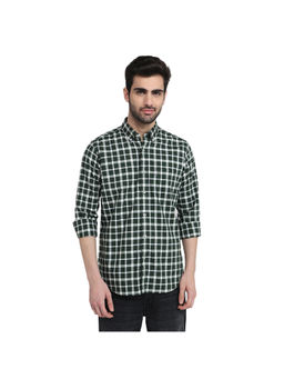 Raymond - Dark Green Regular Fit Full Sleeve Shirt