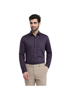 Raymond - Dark Purple Regular Fit Full Sleeve Shirt
