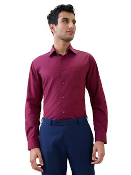 Raymond - Dark Maroon Slim Fit Full Sleeve Shirt