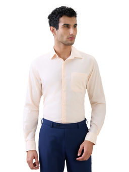 Raymond - Medium Peach Contemporary Fit Full Sleeve Shirt