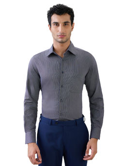 Raymond - Dark Grey Regular Fit Full Sleeve Shirt