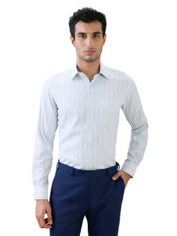 Raymond - Medium Blue Contemporary Fit Full Sleeve Shirt