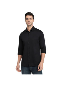 Parx - Black Slim Fit Full Sleeve Shirt