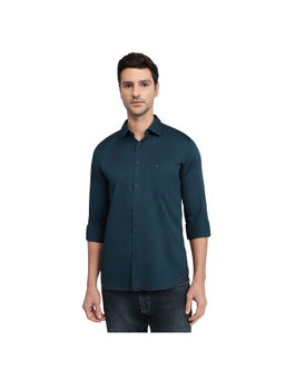 Parx - Dark Blue Slim Fit Full Sleeve Shirt