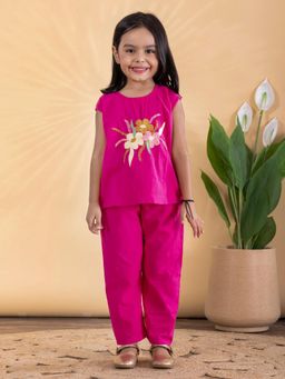 Readiprint - Girls Embroidered Cotton Blend Sleeveless Co-Ord Set