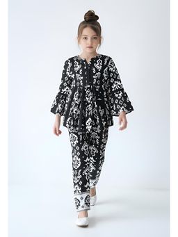 Bella Moda - Girls Printed Cotton Full Sleeves Co-Ord Set