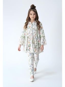 Bella Moda - Girls Floral Cotton Full Sleeves Co-Ord Set