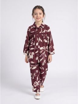 Bella Moda - Girls Floral Cotton Full Sleeves Co-Ord Set