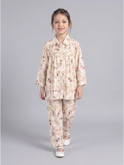 Bella Moda - Girls Printed Cotton Full Sleeves Co-Ord Set