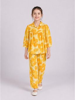 Bella Moda - Girls Printed Cotton Full Sleeves Co-Ord Set