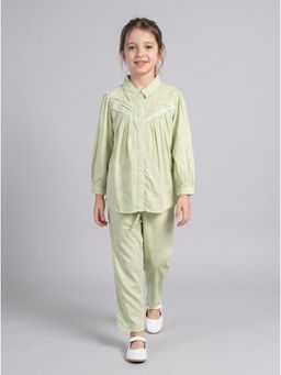 Bella Moda - Girls Printed Cotton Full Sleeves Co-Ord Set