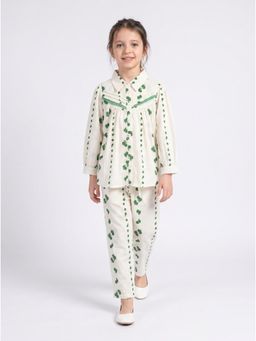 Bella Moda - Girls Printed Cotton Full Sleeves Co-Ord Set