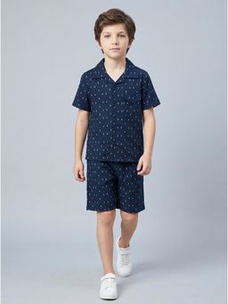 Bella Moda - Boys Printed Cotton Half Sleeves Co-Ord Set