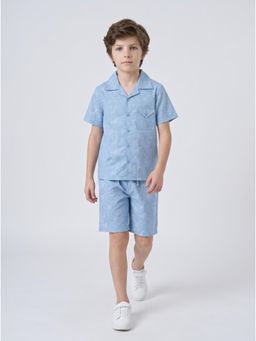 Bella Moda - Boys Printed Cotton Half Sleeves Co-Ord Set