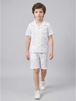 Bella Moda - Boys Printed Cotton Half Sleeves Co-Ord Set