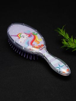 Stol'N - Purple Unicorn Designed Oval Shaped Hair Brush (2-6 Years)