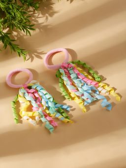 Stol'N - Pink Spiral Ribbon Detailed Rubber Bands (Pack of 2) (2-6 Years)