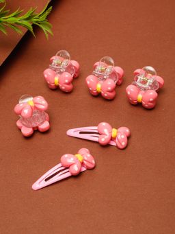 Stol'N - Pink Butterfly Designed Claw Clips & Hair Pins (2-6 Years)