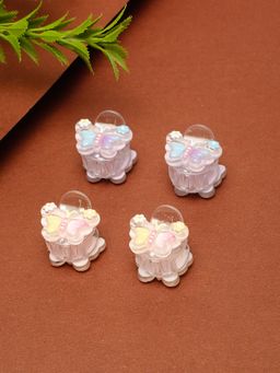 Stol'N - Multi-Color Butterfly Designed Hair Claw Clips (Pack of 4) (2-6 Years)