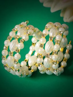 Stol'N - White Beaded with Stone Bracelets (Pack of 2) (2-6 Years)