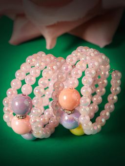 Stol'N - Pink Beads Embellished Bracelets (Pack of 2) (2-6 Years)