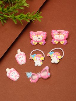 Stol'N - Pink Butterfly Ice Cream Designed Rubber Bands & Clips (2-6 Years)