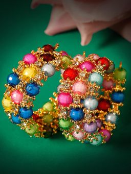 Stol'N - Multi-Color Beads with Stone Embellished Bracelets (Pack of 2) (2-6 Years)