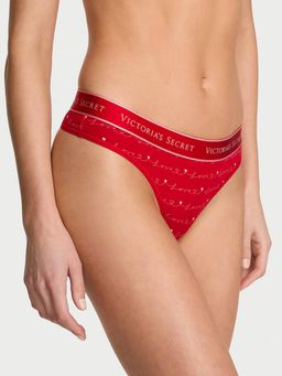 Victoria's Secret - Cotton Logo Cotton Thong Panty
