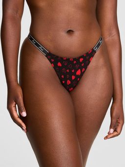 Victoria's Secret - PINK Logo Cotton High Leg Micro Thong Panty