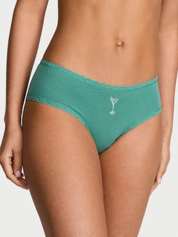 Victoria's Secret - Lace Trim Cotton Lace Waist Cheeky Panty