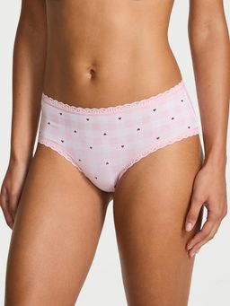 Victoria's Secret - Lace Trim Cotton Lace Waist Cheeky Panty