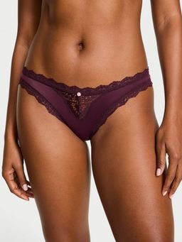 Victoria's Secret - Purple Dream Angels Lace Trim Bikini Panty
