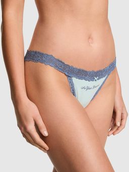 Victoria's Secret - PINK Cotton Lace Trim Bikini Panty