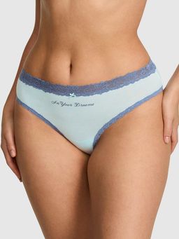 Victoria's Secret - PINK Cotton Lace Trim Cheeky Panty