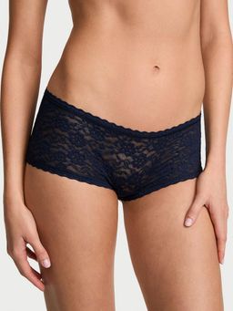 Victoria's Secret - Navy Blue The Lacie Lace Low Rise Boyshort (L)