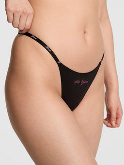 Victoria's Secret - PINK Logo Cotton Scoop Thong Panty